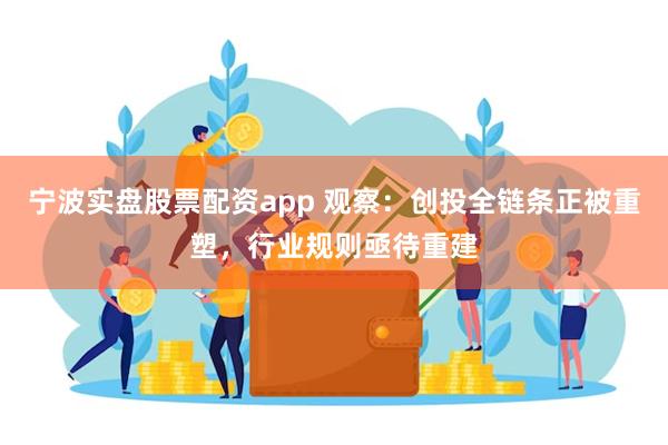 宁波实盘股票配资app 观察：创投全链条正被重塑，行业规则亟待重建