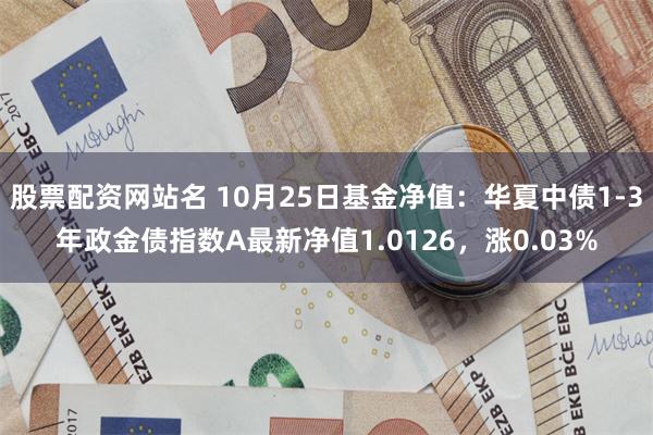 股票配资网站名 10月25日基金净值：华夏中债1-3年政金债指数A最新净值1.0126，涨0.03%