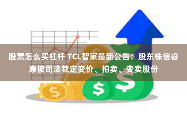 股票怎么买杠杆 TCL智家最新公告：股东株信睿康被司法裁定变价、拍卖、变卖股份