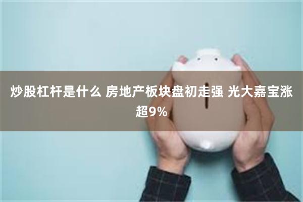 炒股杠杆是什么 房地产板块盘初走强 光大嘉宝涨超9%